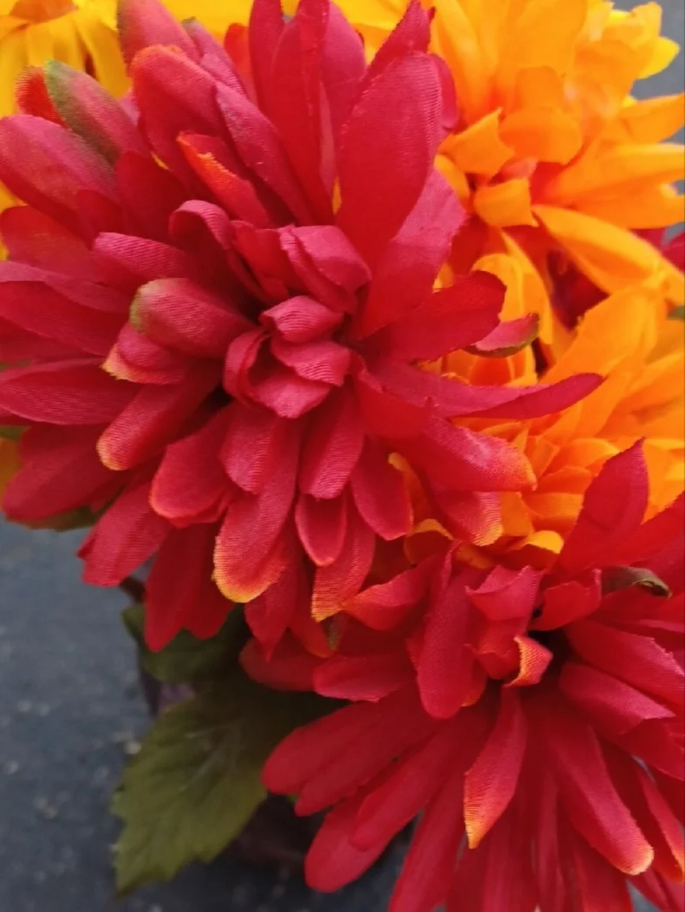 Autumn Sunflower and Daisy Artificial Floral Arrangement - Yellow & Orange